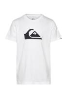 Ev Comp Logo Ss Yth Tops T-Kortærmet Skjorte White Quiksilver