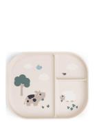 Foodie Compartment Plate Tiny Farm Sand Home Meal Time Beige D By Deer