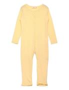 Pointelle Heart Full Body Langærmet Body Yellow Copenhagen Colors