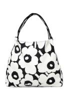 Knitted Bag Large Unikko Shopper Taske Black Marimekko