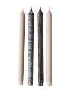 Candles Yoro -Set - 4 Pcs Home Decoration Candles Pillar Candles Grey ...