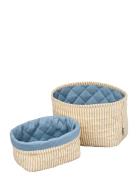 Quilted Storage Basket, Set Of Two Home Kids Decor Storage Storage Bas...