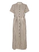 Aliyall Maxi Dress Ls Maxikjole Festkjole Beige Lollys Laundry
