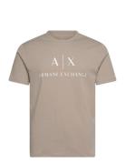 T-Shirt Tops T-Kortærmet Skjorte Beige Armani Exchange