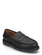 Jett Lug-Sole Leather Penny Loafer Loafers Flade Sko Black Polo Ralph ...