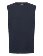 Raw Edge Slub Tank Tops T-shirts Sleeveless Navy Superdry