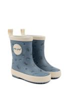 Gumboots? Aop Shoes Rubberboots High Rubberboots Blue Pom Pom