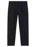 Linen Lyocell Stretch Tapered Bottoms Trousers Formal Black Calvin Kle...