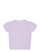 Knitted Pointelle Blouse Tops Blouses & Tunics Purple Copenhagen Color...