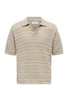 Onsgrayson Ds 5 Chochet Polo Knit Noos Tops Knitwear Short Sleeve Knit...
