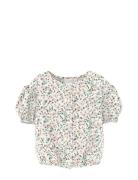 Nmfvelma Ss Short Top Tops T-Kortærmet Skjorte Cream Name It