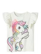 Nmfmika Mlp Ss Top Cplg Tops T-Kortærmet Skjorte White Name It