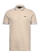 Paddy Sport Polos Short-sleeved Beige BOSS