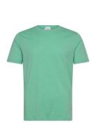 Organic Slub Yarn O-Neck Tee S/S Tops T-Kortærmet Skjorte Green Lindbe...