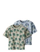 Nmmvalther 2P Ss Nreg Top Tops T-Kortærmet Skjorte Multi/patterned Nam...