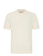 Cfaiden Ss Structured Polo Knit Tops Knitwear Short Sleeve Knitted Pol...