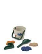 Gilma Dino Beach Set Toys Outdoor Toys Sand Toys Green Liewood