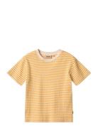 T-Shirt S/S Fabian Tops T-Kortærmet Skjorte Yellow Wheat