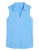 W Cloudspun Piped Sl Polo Tops T-shirts & Tops Polos Blue PUMA Golf