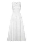 Jersey Woven Midi Dress Knælang Kjole White GANT