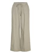 Aurora Linen Trousers Bottoms Trousers Linen Trousers Khaki Green Twis...