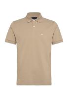 Polo S/S Tops Polos Short-sleeved Beige Lindbergh