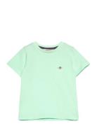 Shield Ss T-Shirt Tops T-Kortærmet Skjorte Green GANT