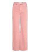 Trw-Brown Jeans Wash Antique Dye Bottoms Jeans Straight-regular Pink T...