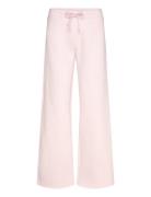 Wideleg Cotton Joggers Bottoms Sweatpants Pink Mango