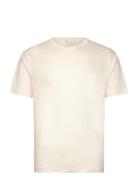 Linen Ss T-Shirt Tops T-Kortærmet Skjorte Cream GANT