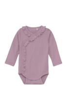 Wrap Body Ls Rib Bodies Wrap Bodies Purple Fixoni