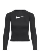 Nike G Long Sleeve Hydroguard Swimwear Uv Clothing Uv Tops Black NIKE ...