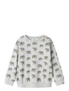 Nmmdias Ls Loose Sweat Lil Tops Sweatshirts & Hoodies Sweatshirts Grey...
