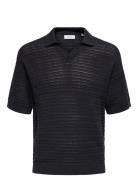 Onsthiago Ds 7 Ss Resort Crochet Polo Tops Knitwear Short Sleeve Knitt...