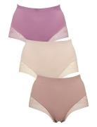 Seamless Maxi W Lace 3-Pack Lingerie Panties High Waisted Panties Mult...