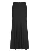 Strapless Flared Knitted Dress Skirts Maxi Skirts Black Mango