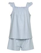 Cotton Pyjama Shorts Pack Pyjamassæt Blue Mango