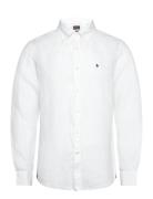 Douglas Bd Linen Shirt Ls Designers Shirts Casual White Morris