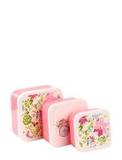 Set Of 3 Lunch Box S/M/L Home Meal Time Lunch Boxes Pink Puckator