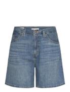 High Baggy Short Med Indigo - Worn In Bottoms Shorts Denim Shorts Blue...