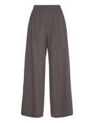 Rave Trousers Dark Brown Check Designers Trousers Wide Leg Brown Hope