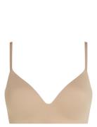 Wire Free T Shirt Bra Lingerie Bras & Tops T-shirt Bras Beige Calvin K...