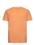 Slim Sunfaded Ss Pique T-Shirt Tops T-Kortærmet Skjorte Orange GANT