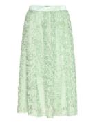 3D Flower Midi Skirt Skirts Knee-length & Midi Skirts Green Bubbleroom