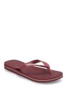 Hav. Brasil Logo Shoes Summer Shoes Sandals Flip Flops Burgundy Havaia...