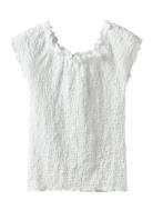 Nkfhalisse Ss Short Top Tops T-Kortærmet Skjorte White Name It