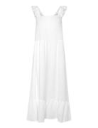 Lina Dress Knælang Kjole White Noella