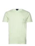 Custom Slim Mineral-Dyed Pocket T-Shirt Tops T-Kortærmet Skjorte Green...