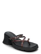 Jaslene Brown Sandal Sandal Med Hæl Black MIISTA
