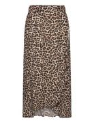 Skirt Midi With Wrap Dresses & Skirts Skirts Midi Skirts Brown Lindex